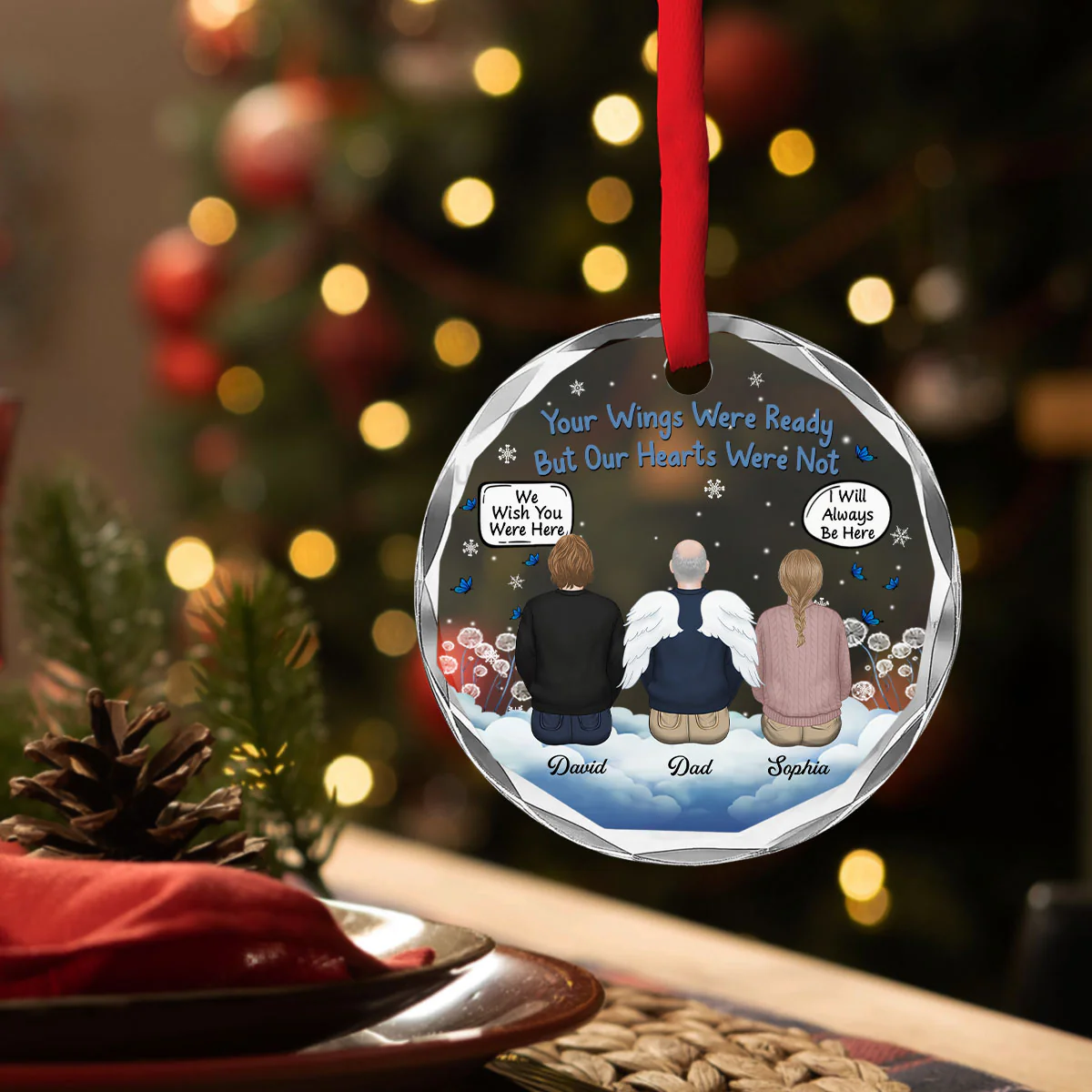 If Love Could Have Saved You - Personalized Custom Glass Ornament - Image 3