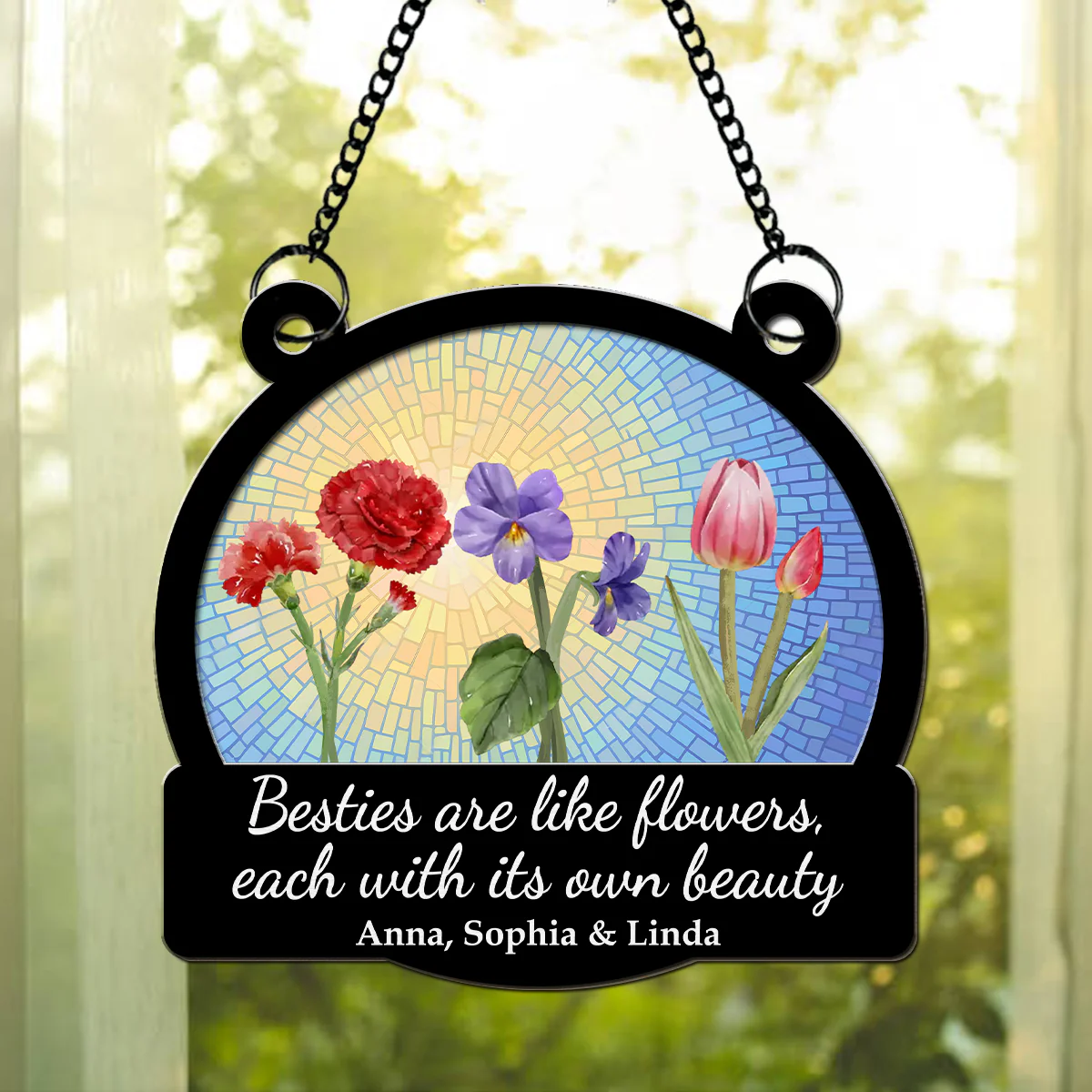 If We Had A Flower - Personalized Custom Suncatcher - Image 2