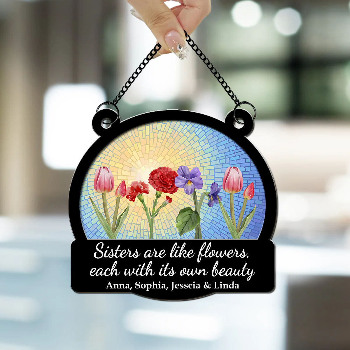If We Had A Flower - Personalized Custom Suncatcher - Image 4