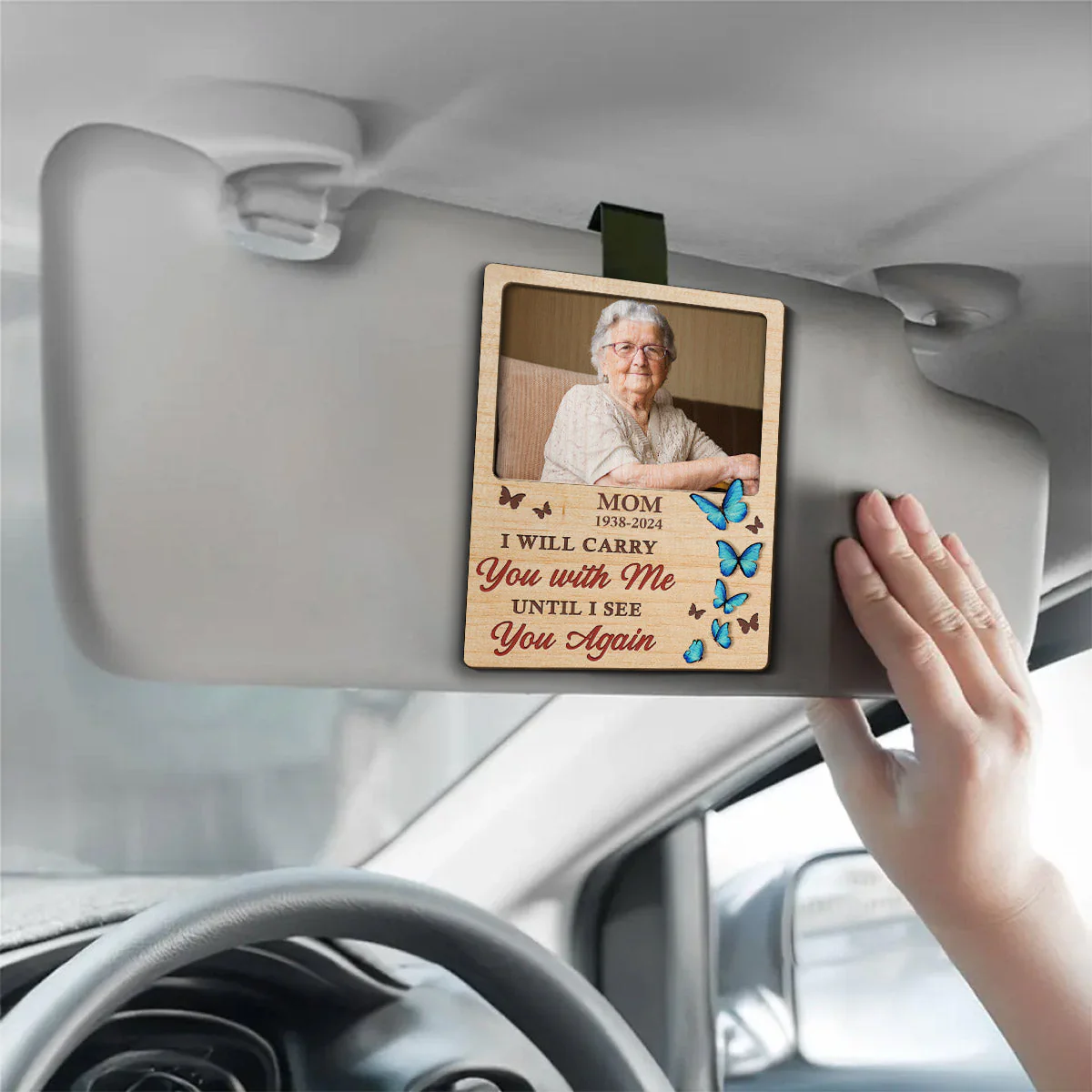 I'll Carry You With Me Until I See You Again - Personalized Custom Car Visor Clip - Image 3