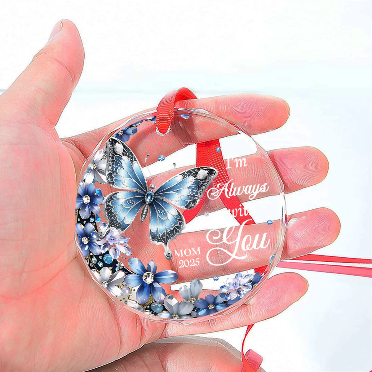 Im Always With You - Personalized Custom Glass Ornament - Image 5