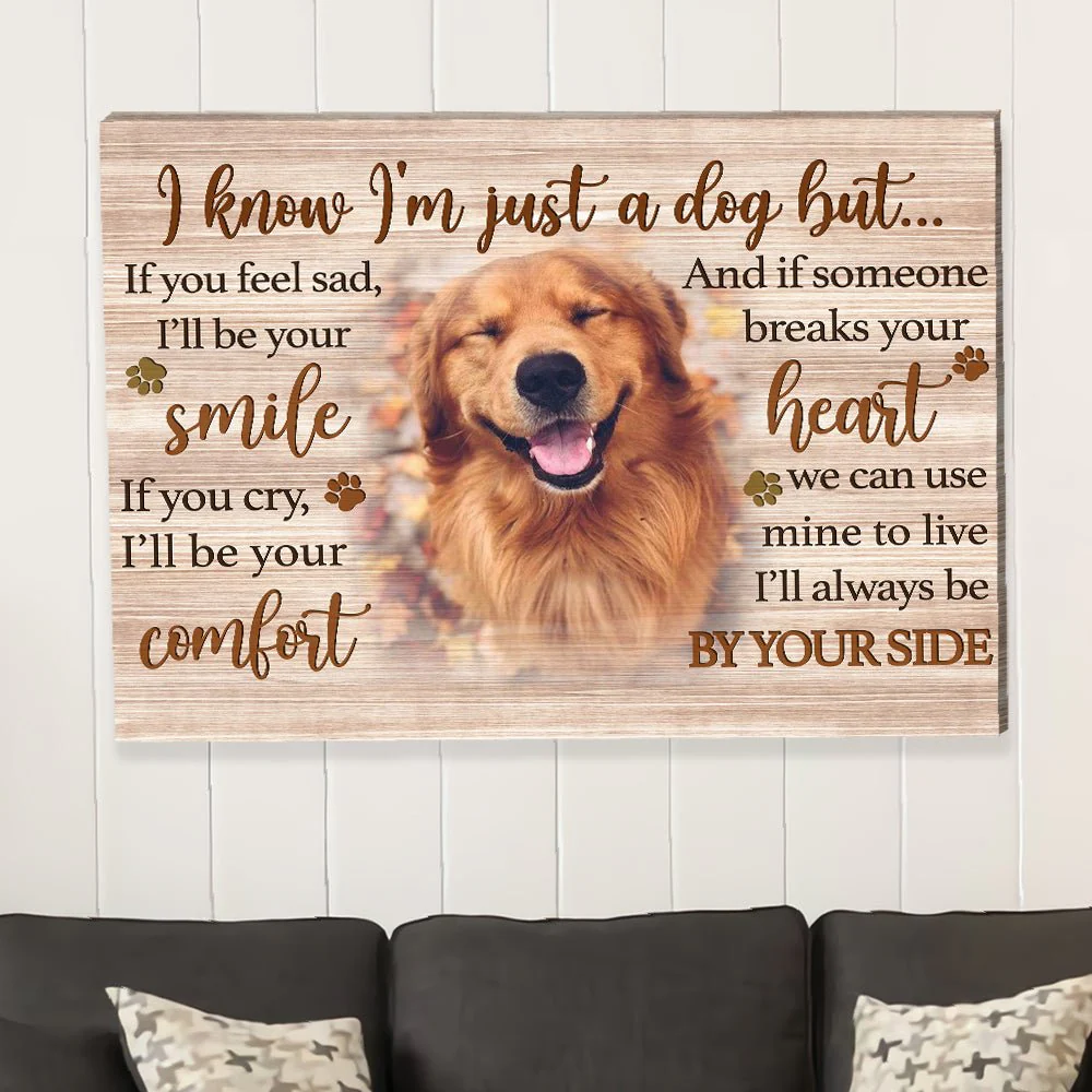 I'm Just A Dog - Personalized Custom Photo Canvas Print - Image 4