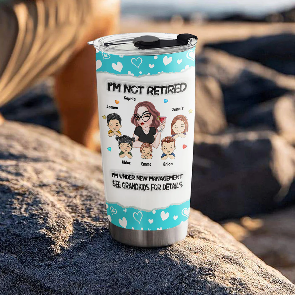 Im Not Retired - Personalized Custom 3D Inflated Effect Tumbler - Image 4