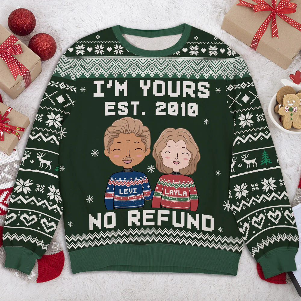 I'm Yours No Refund - Personalized Custom All-Over-Print Sweatshirt - Image 3