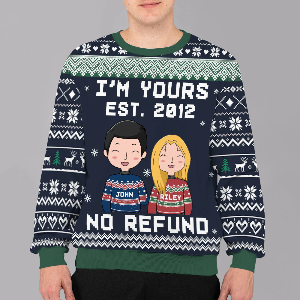 I'm Yours No Refund - Personalized Custom All-Over-Print Sweatshirt - Image 4