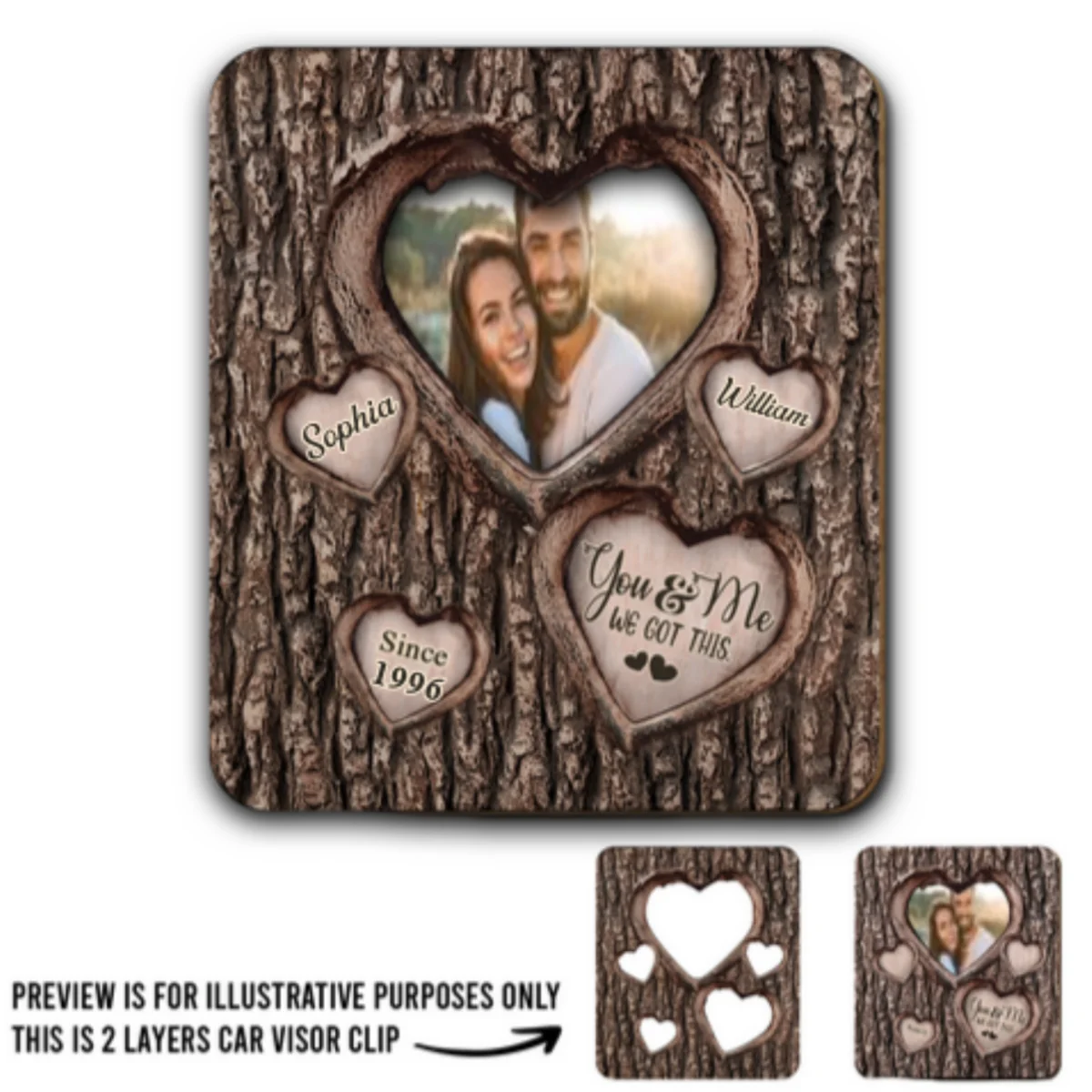 I'm Yours No Returns Or Refunds - Personalized Custom Car Visor Clip - Image 4