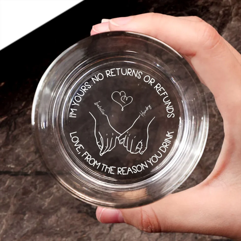 I'm Yours - Personalized Custom Engraved Whiskey Glass - Image 6