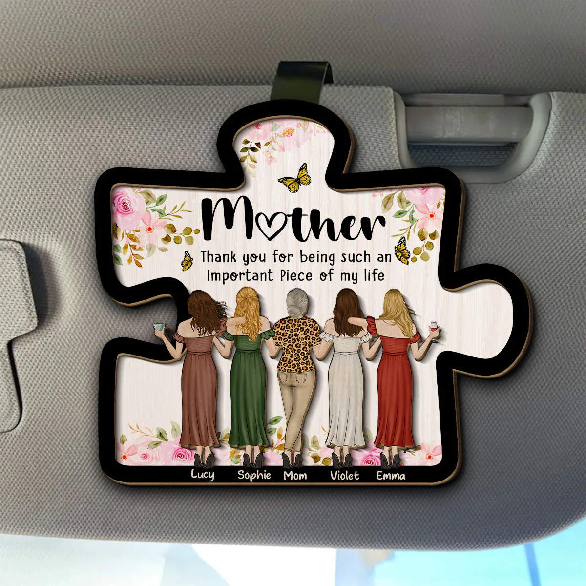 Important Piece - Personalized Custom Car Visor Clip - Image 2