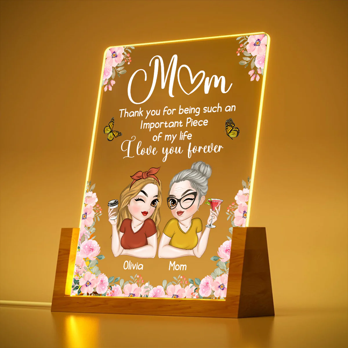 Important Piece - Personalized Custom Plaque With Walnut Base - Image 4