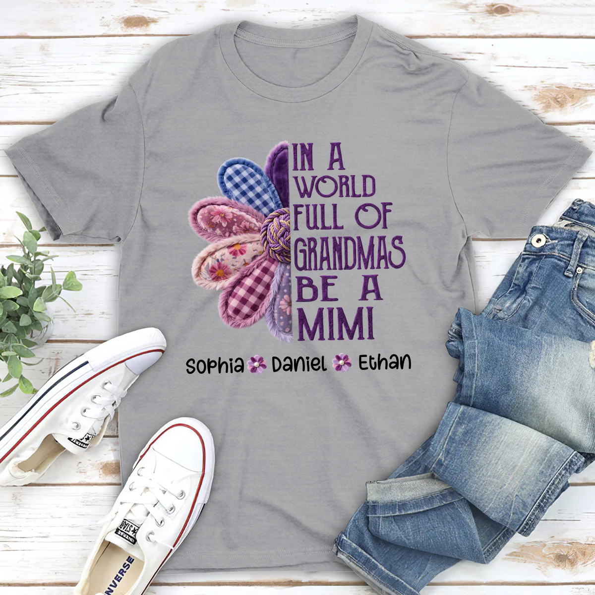 In A World Full Of Grandmas Be A Mimi - Personalized Custom Shirt - Image 3