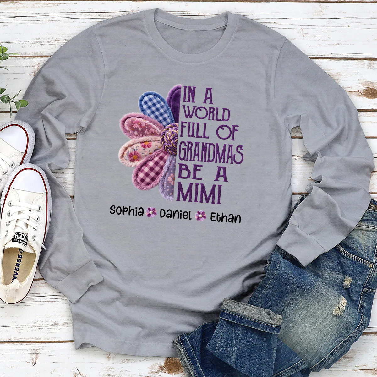 In A World Full Of Grandmas Be A Mimi - Personalized Custom Shirt - Image 5