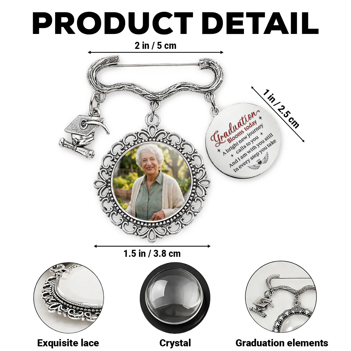In Every Step You Take - Personalized Custom Graduation Tassel Pin - Image 5