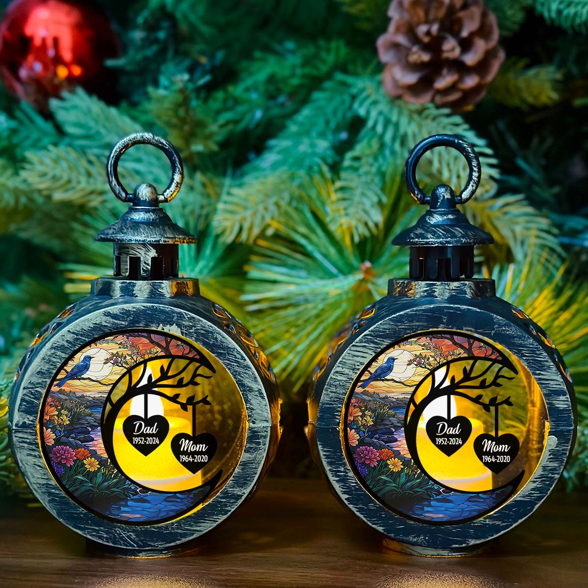 In Heaven - Personalized Custom Christmas Lantern - Image 7