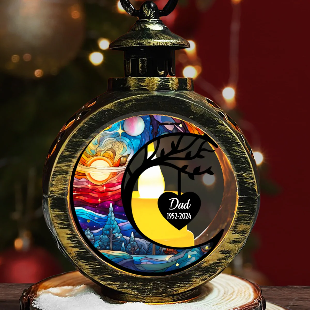 In Heaven - Personalized Custom Christmas Lantern - Image 8