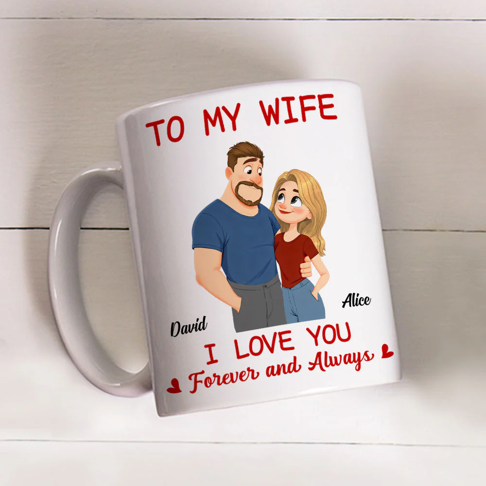In Love With You Forever My Wife - Personalized Custom Coffee Mug - Image 4