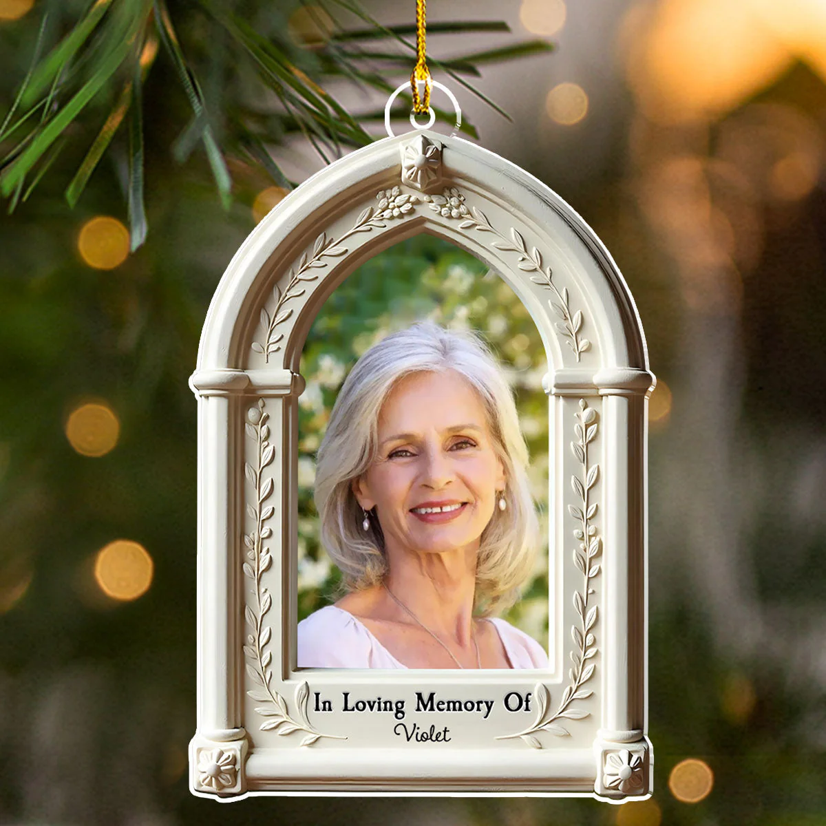 In Loving Memorial - Personalized Custom Acrylic Ornament - Image 4