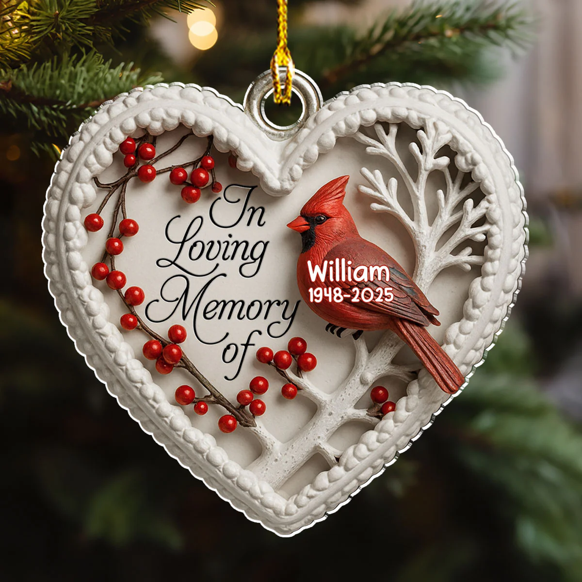 In Loving Memory Of You - Personalized Custom Acrylic Ornament
