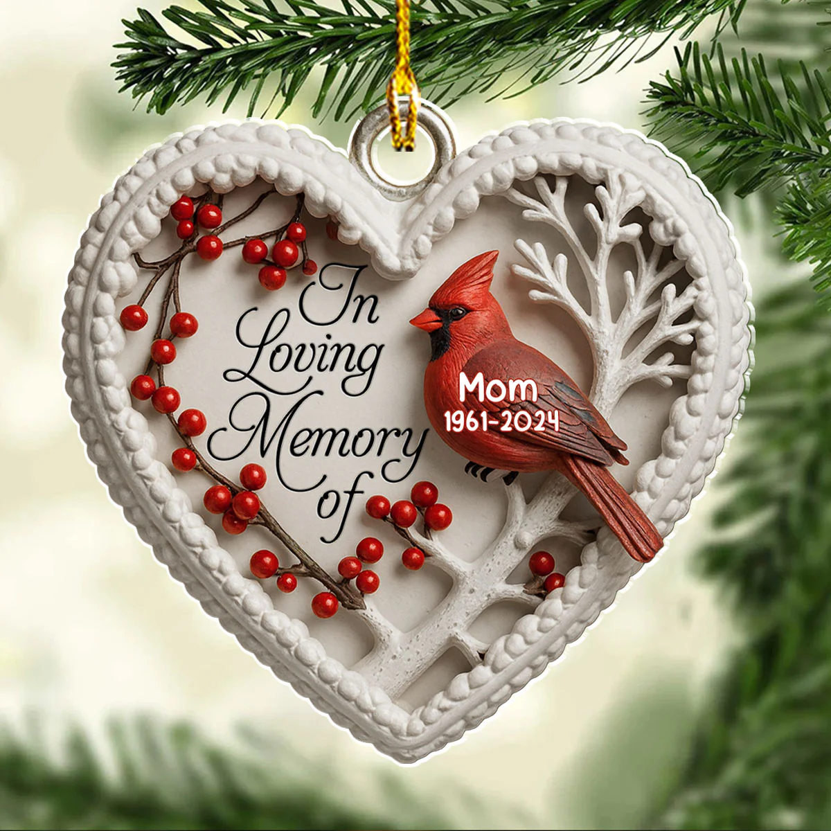 In Loving Memory Of You - Personalized Custom Acrylic Ornament - Image 4