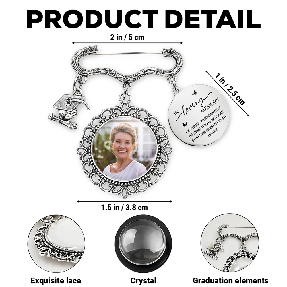 In Loving Memory - Personalized Custom Graduation Tassel Pin - Image 7
