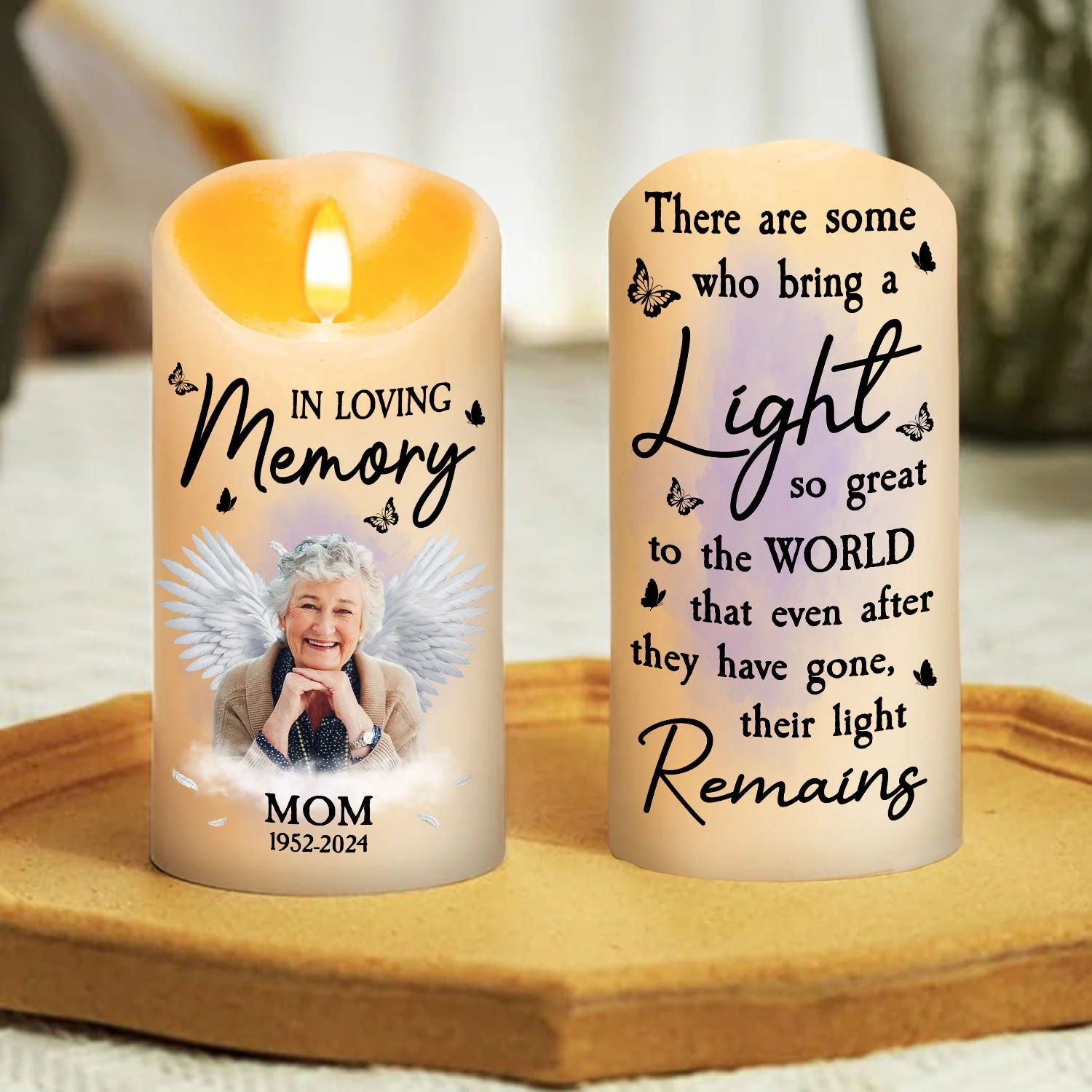 In Loving Memory - Personalized Custom LED Candle - Image 3