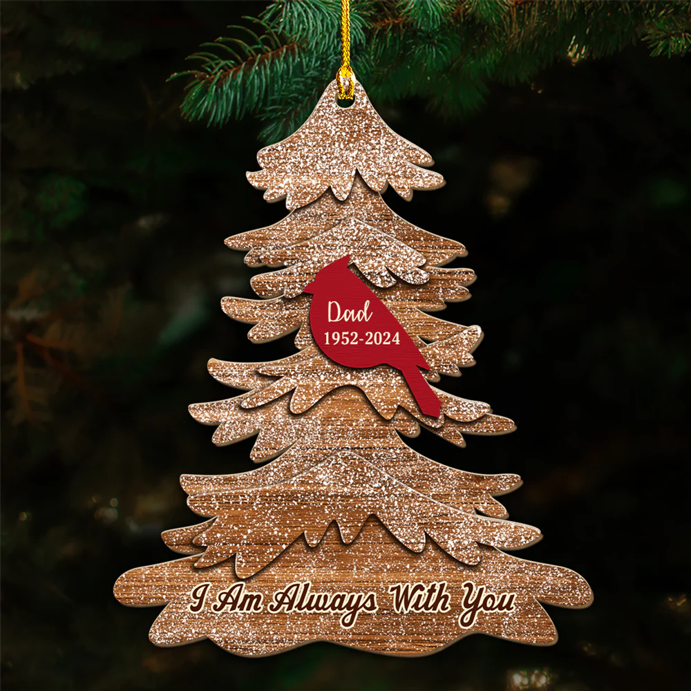 In Loving Memory - Personalized Custom Wood Ornament - Image 4