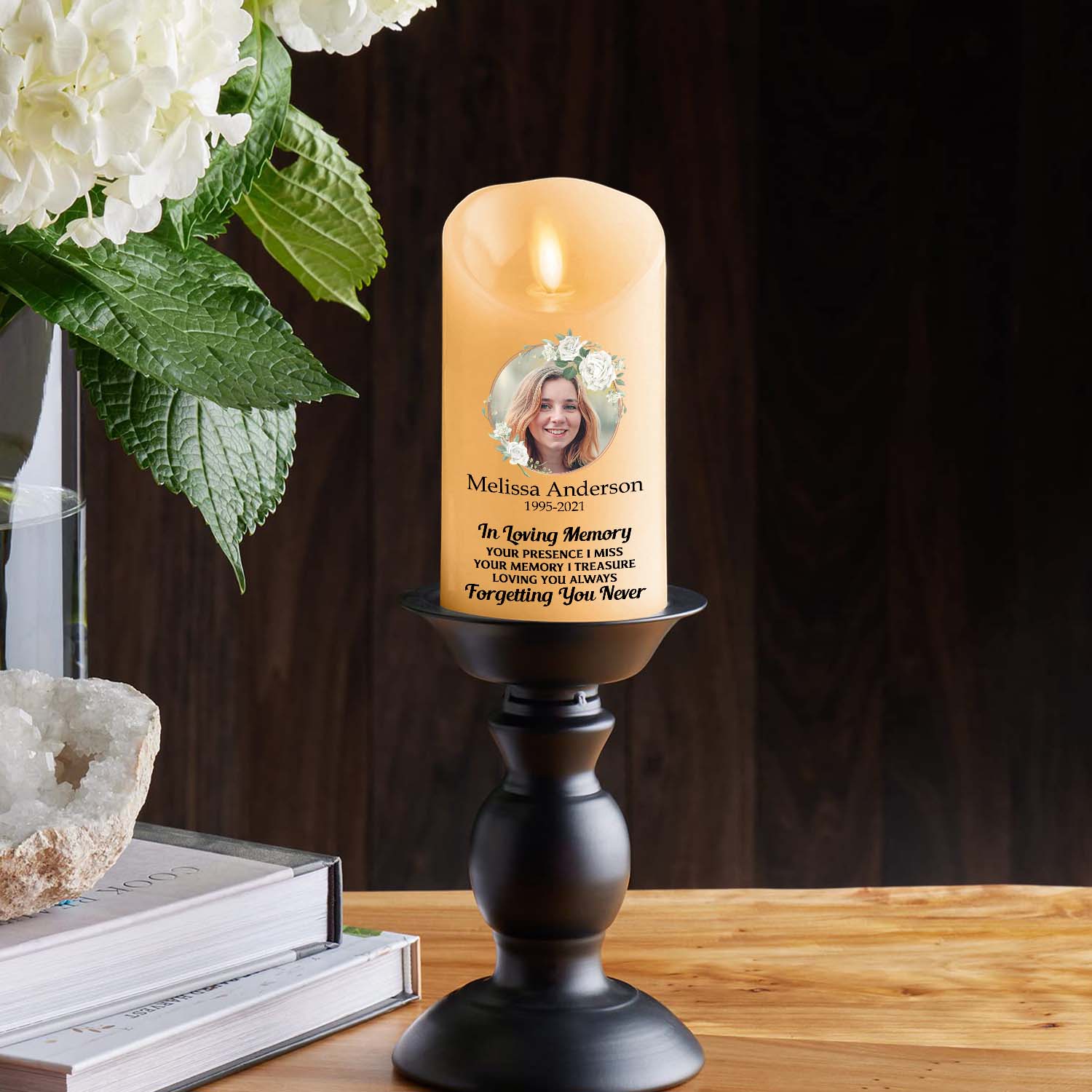 In Loving Memory Version 2 - Personalized Custom LED Candle - Image 4