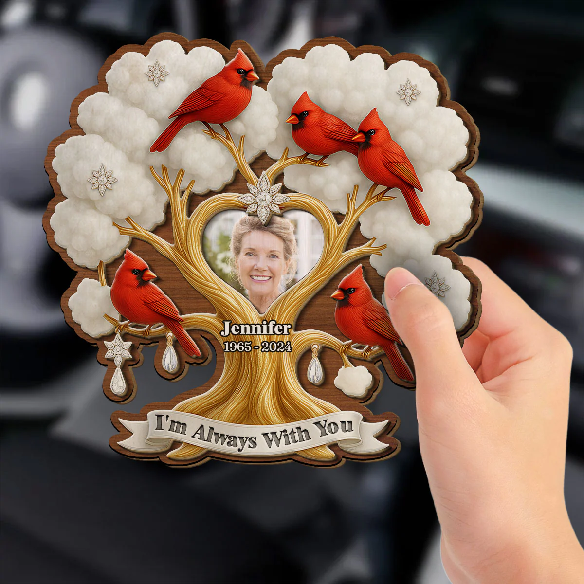 In Memory - Personalized Custom Car Visor Clip - Image 2
