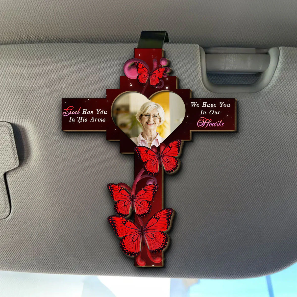 In My Heart Forever - Personalized Custom Car Visor Clip - Image 4