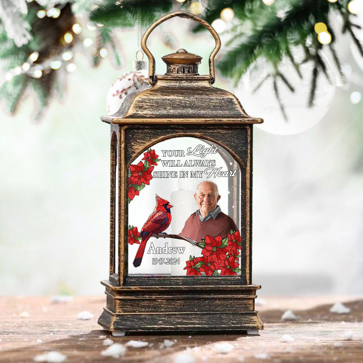 In My Heart - Personalized Custom Christmas Wind Lamp - Image 4