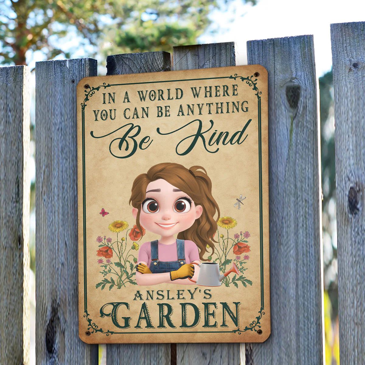 In My World - Personalized Custom Metal Sign - Image 2