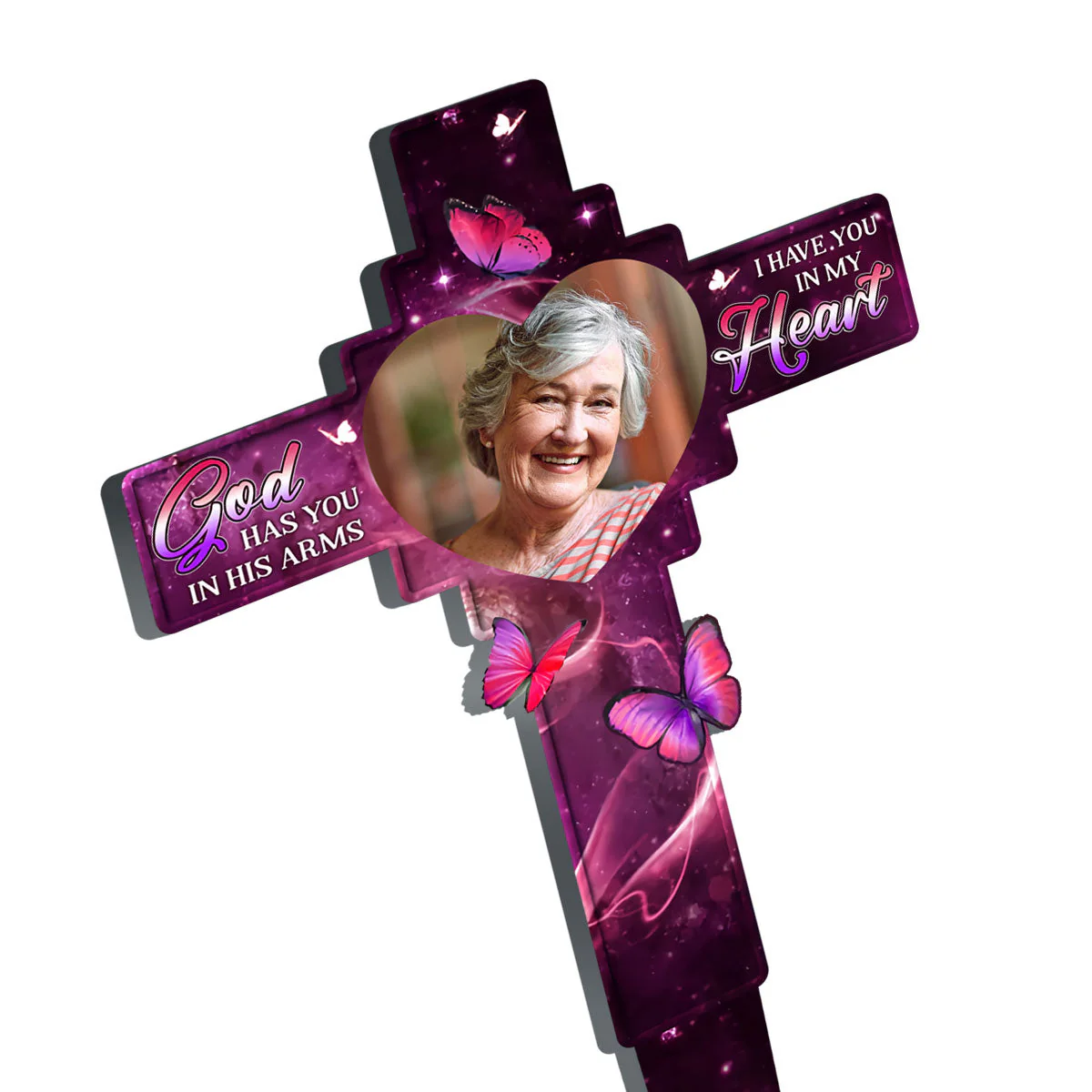 In Our Hearts Always  - Personalized Custom Acrylic Garden Stake - Image 3
