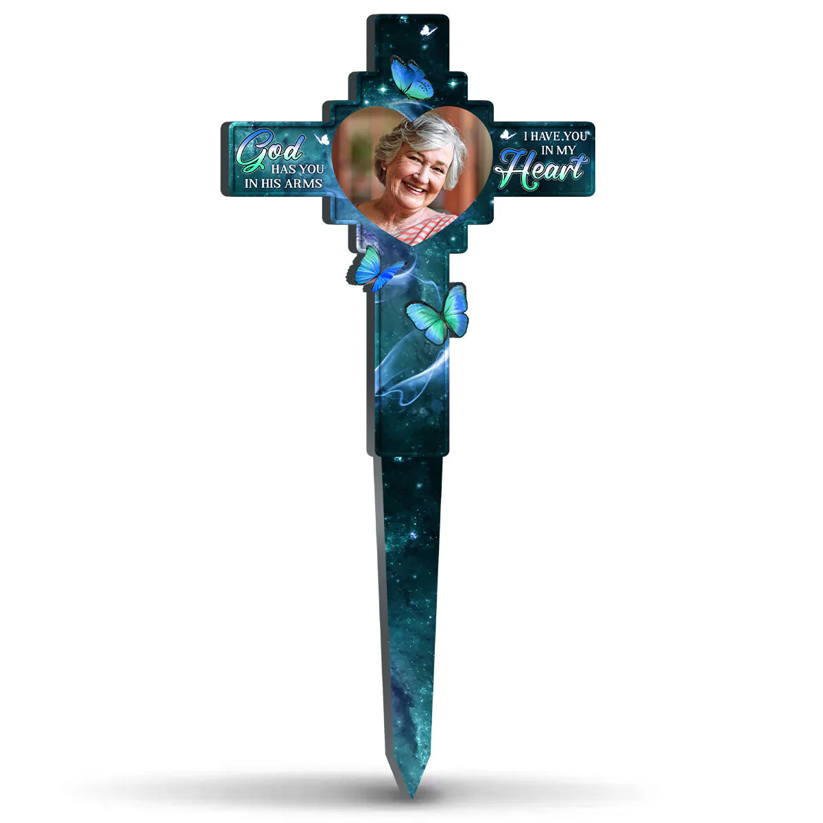 In Our Hearts Always  - Personalized Custom Acrylic Garden Stake - Image 5