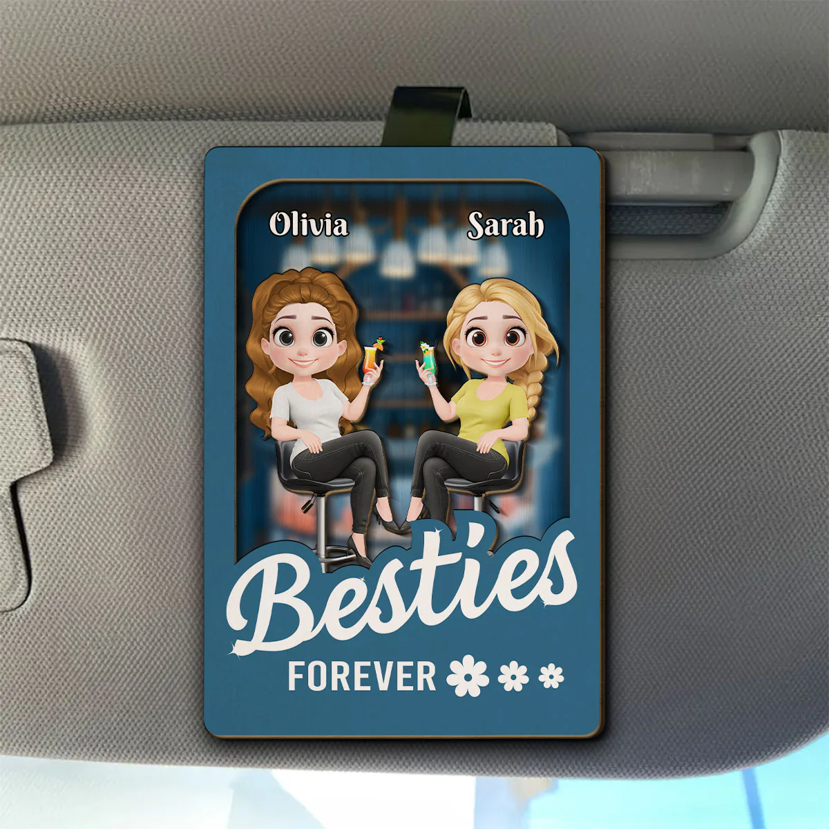 In Our World - Personalized Custom Car Visor Clip - Image 4