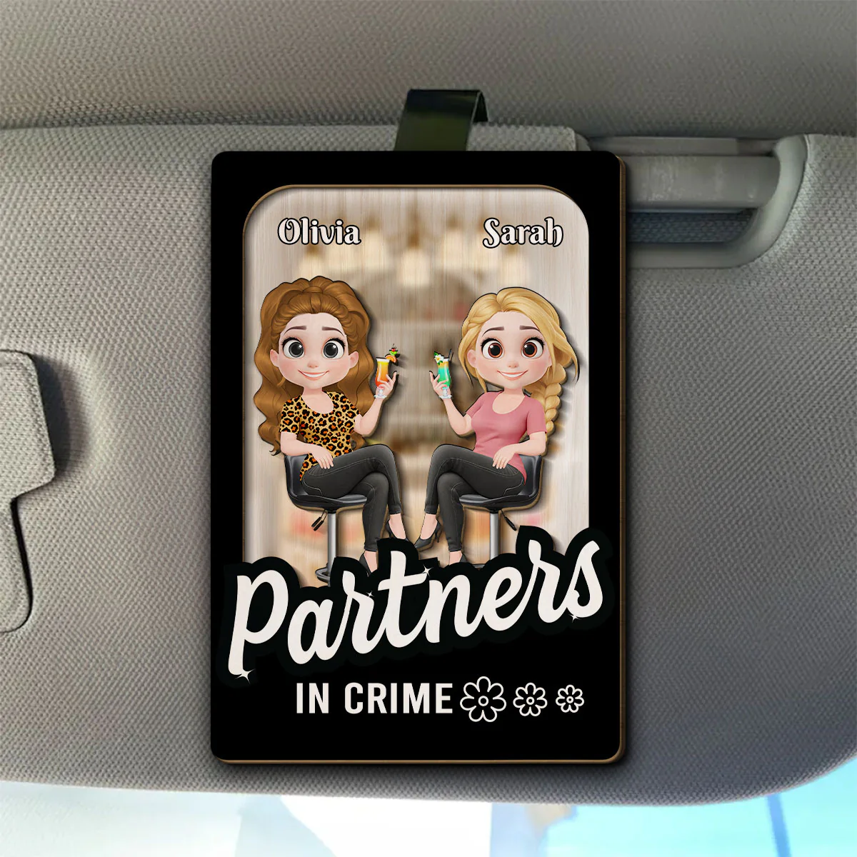 In Our World - Personalized Custom Car Visor Clip - Image 5