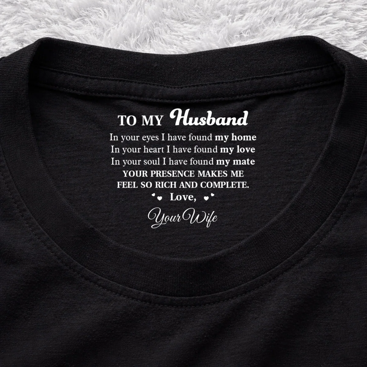 In Your Eyes - Personalized Custom Inside Neck Print T-Shirt - Image 7