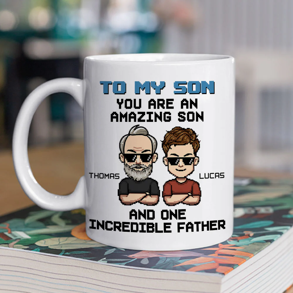 Incredible Father -  Personalized Custom Coffee Mug - Image 2