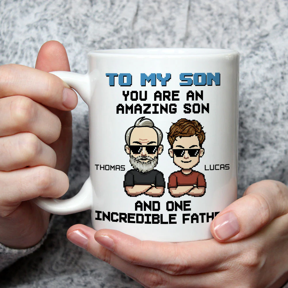 Incredible Father -  Personalized Custom Coffee Mug - Image 3