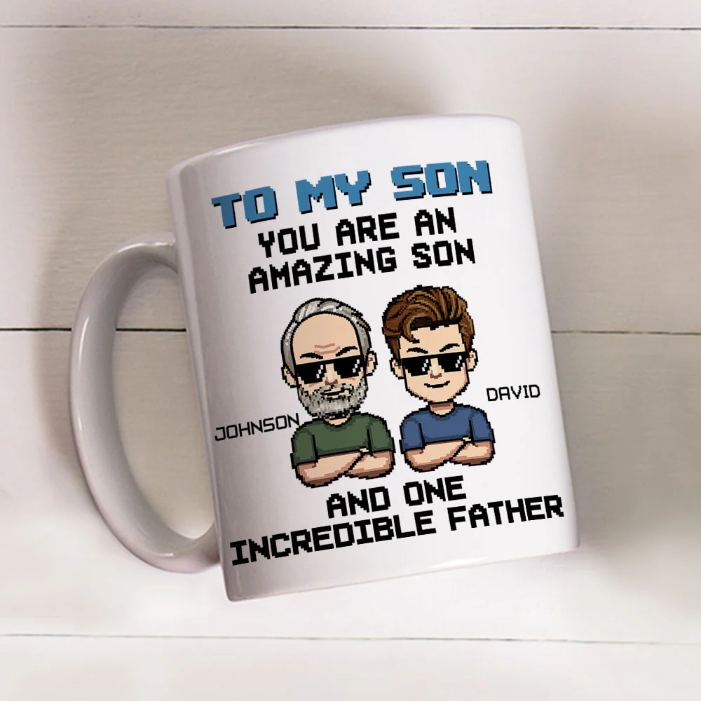 Incredible Father -  Personalized Custom Coffee Mug - Image 4