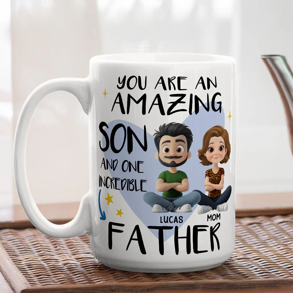 Incredible Father - Personalized Custom Coffee Mug - Image 4