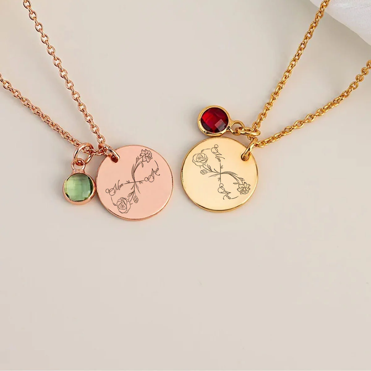 Infinity Love - Personalized Custom Birthstone Necklace - Image 6