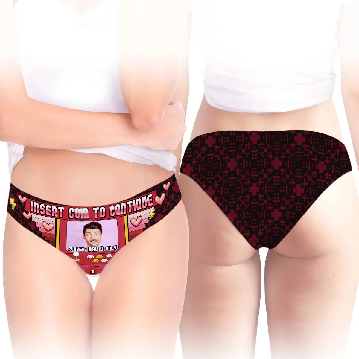 Insert Coin to Continue - Personalized Women Briefs - Image 2