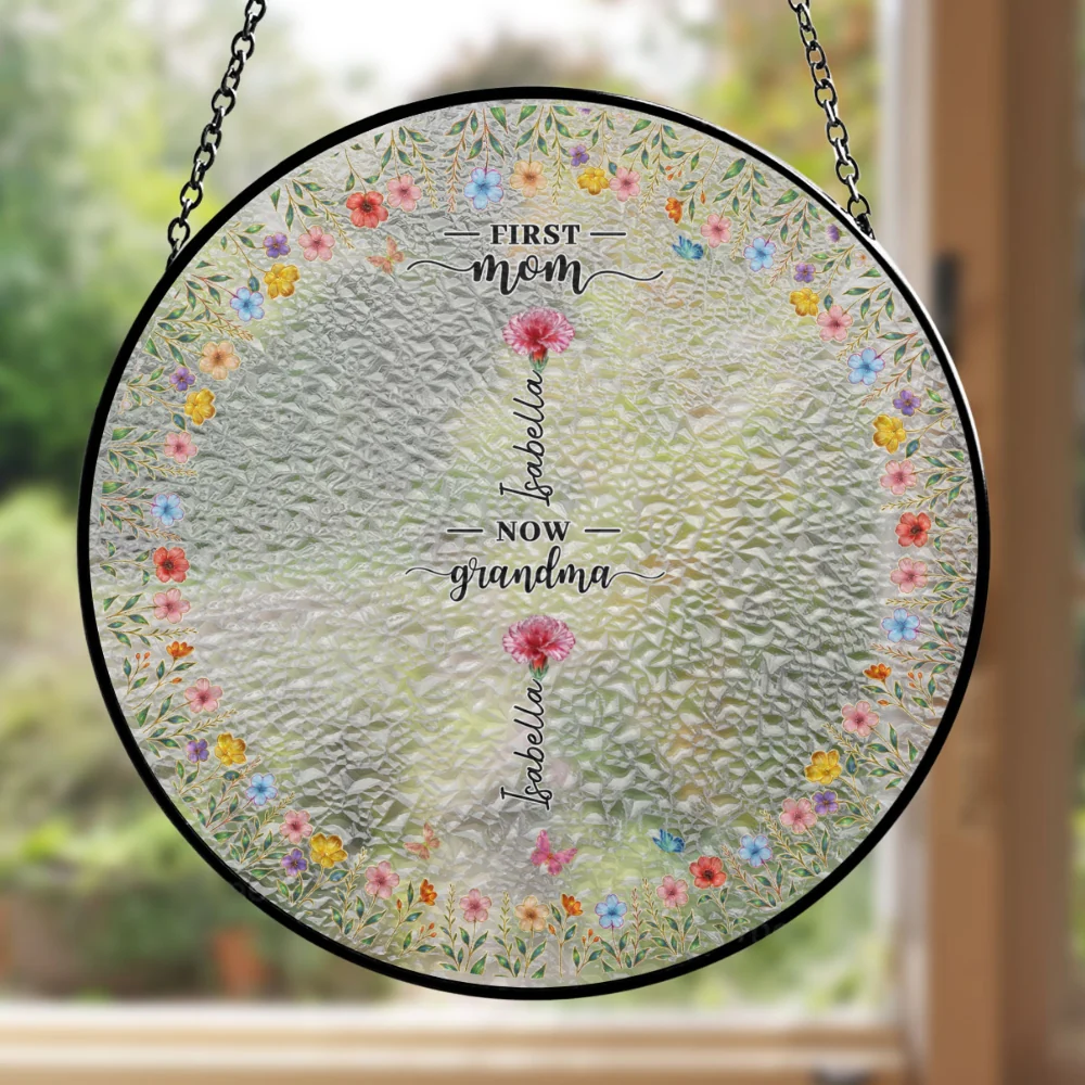 Iridescent Grandma Gardent - Personalized Custom Window Hanging Suncatcher - Image 5