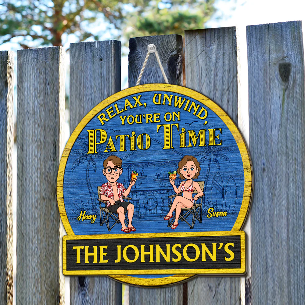 It Is Our Patio Time - Personalized Custom Wood Sign - Image 3