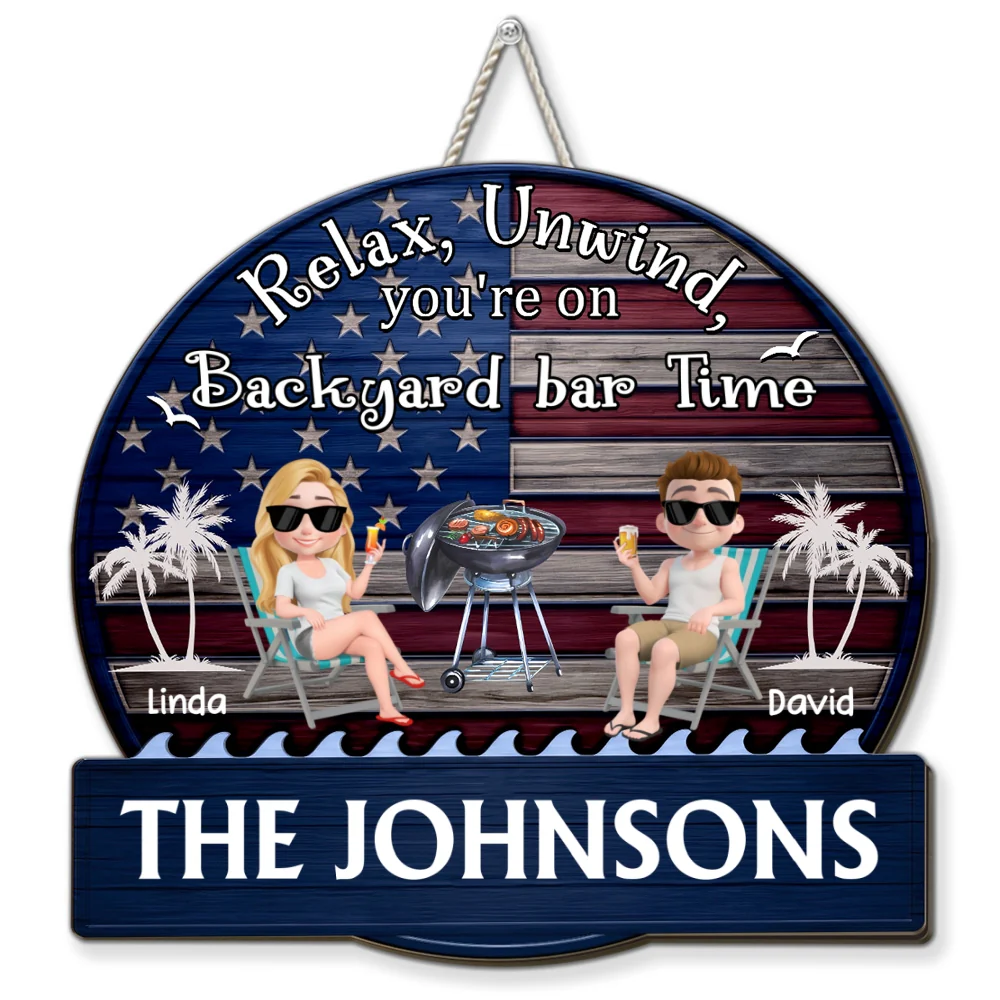 It Is Patio Time America - Personalized Custom Wood Sign - Image 7