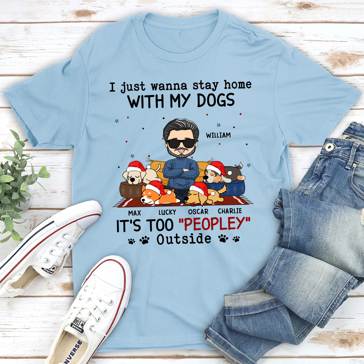 It Is Too Peopley Outside - Personalized Custom Unisex T-shirt - Image 4