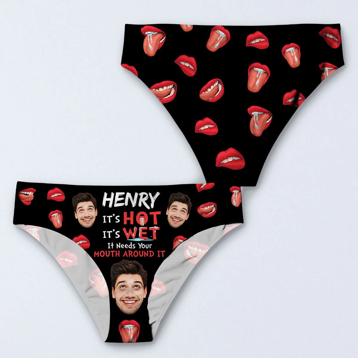 It Needs Your Mouth Around It - Personalized Women Briefs - Image 3