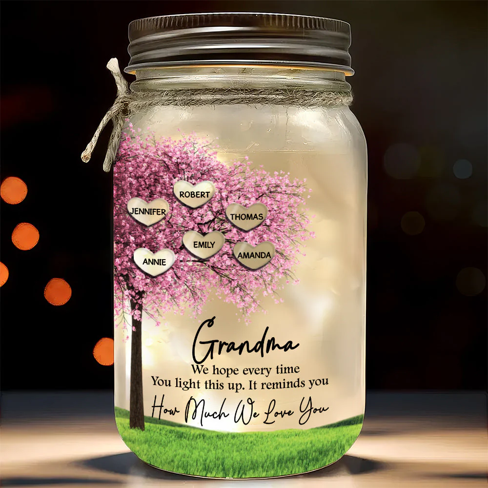 It Reminds You How Much We Love You - Personalized Custom Mason Jar Light