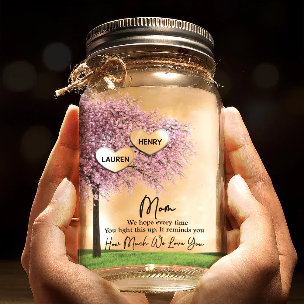 It Reminds You How Much We Love You - Personalized Custom Mason Jar Light - Image 2