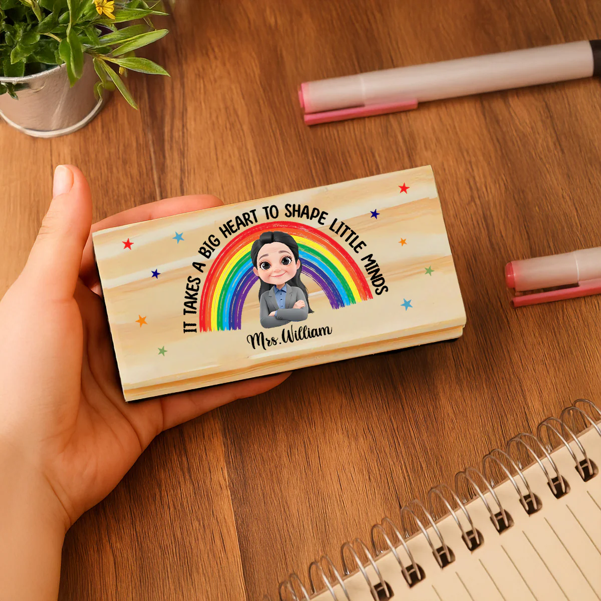 It Takes A Big Heart - Personalized Custom Whiteboard Eraser - Image 5