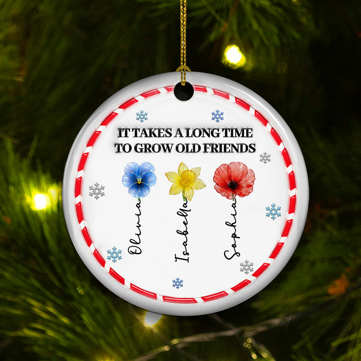 It Takes A Long Time - Personalized Custom 3D Inflated Effect Ceramic Ornament - Image 5